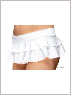 Pleated Low Rise Mini Skirt Ruffled A-Line School Girl Dance Skirt